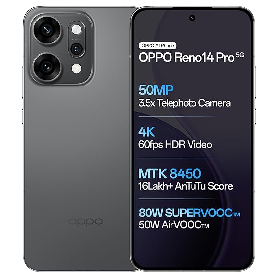 OPPO Reno 14 Pro 5G (Titanium Grey , 12GB, 512GB)