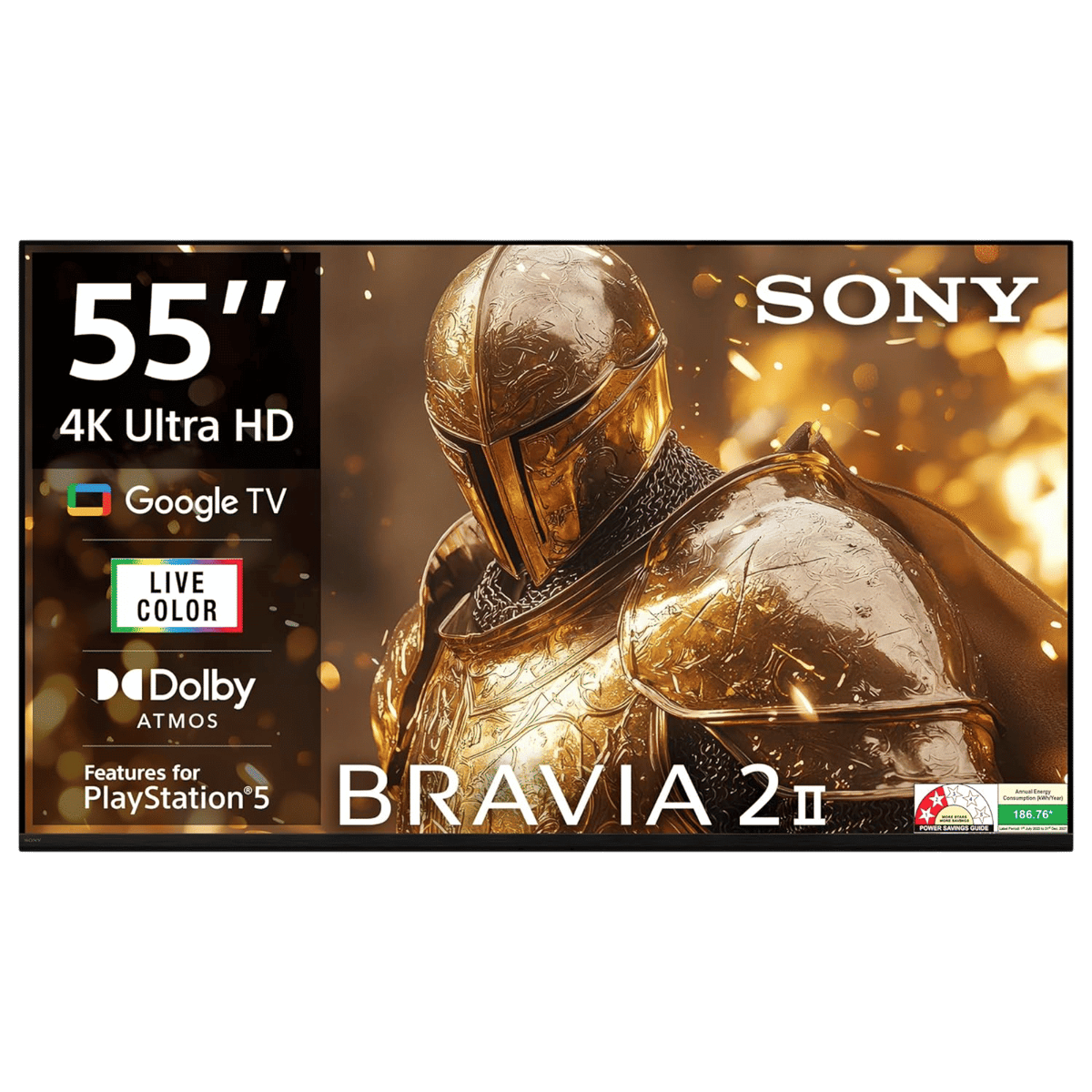 SONY BRAVIA 2 II 140 cm (55 inch) 4K Ultra HD LED Smart Google TV with Google Assistant (2025 model)